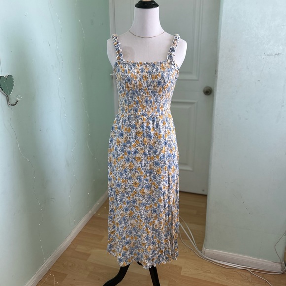 Nordstrom Dresses & Skirts - White Blue Yellow Floral Maxi Dress
